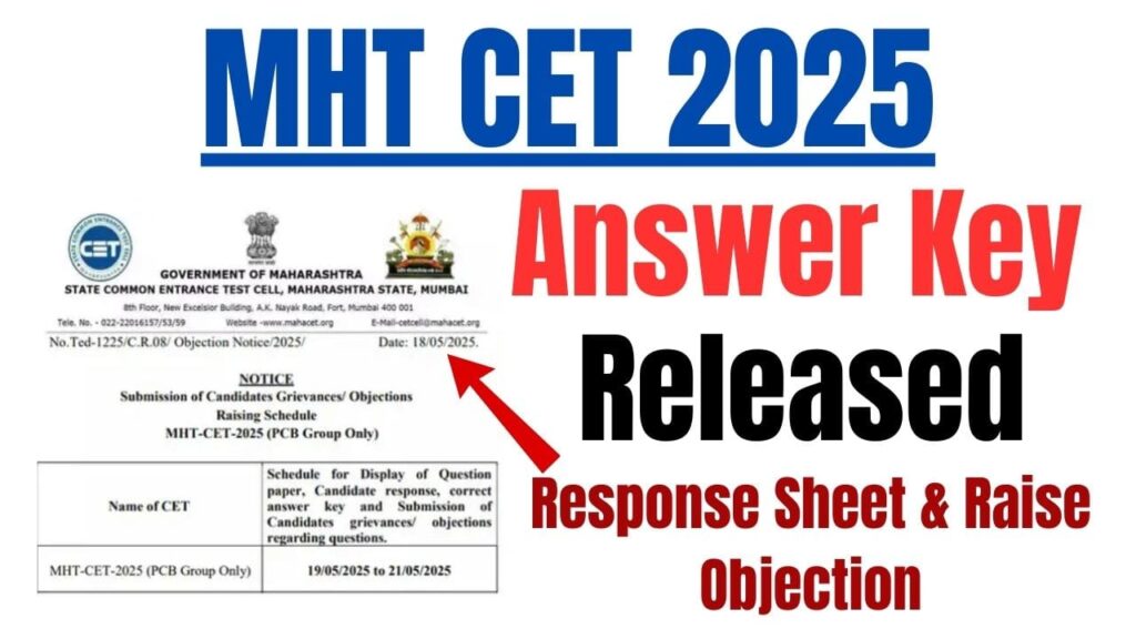 MHT CET 2025 Answer Key
