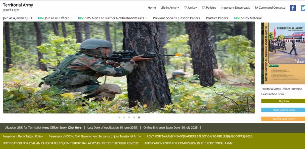 Territorial Army Officers Recruitment 2025 - Apply Online for officers posts till 10th June! 2 Territorial Army Officers min