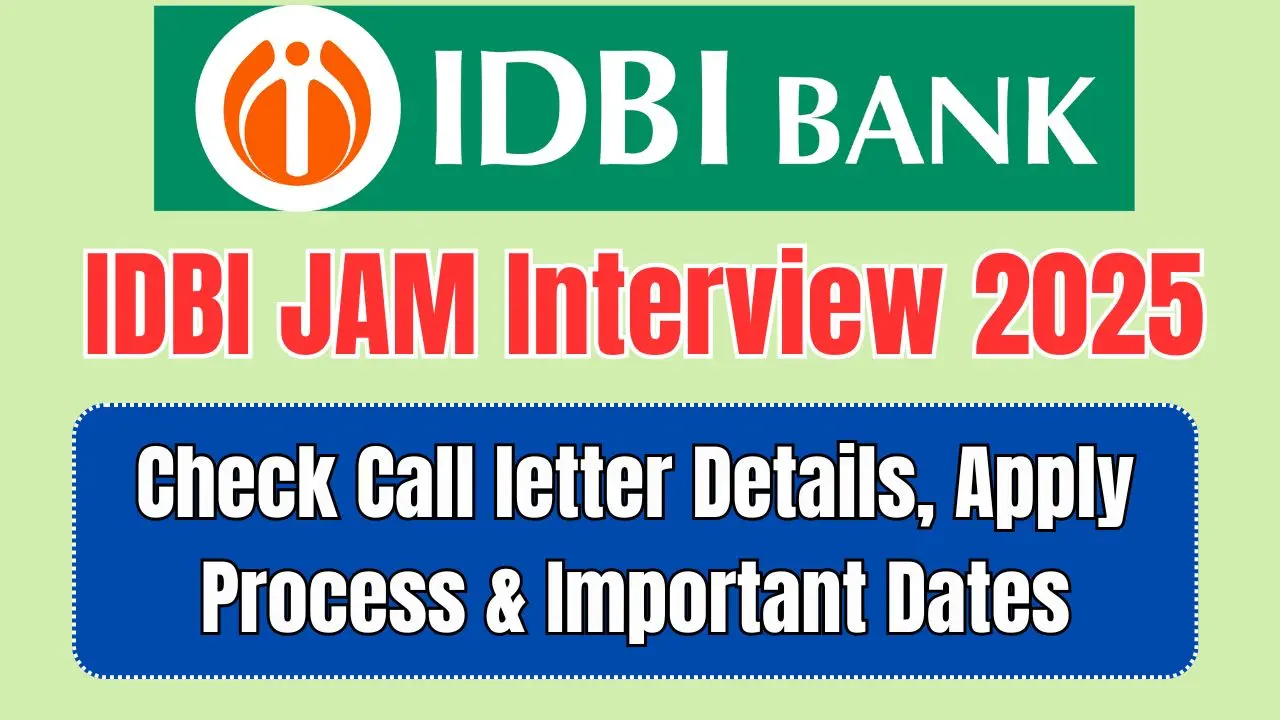 IDBI JAM Interview 2025